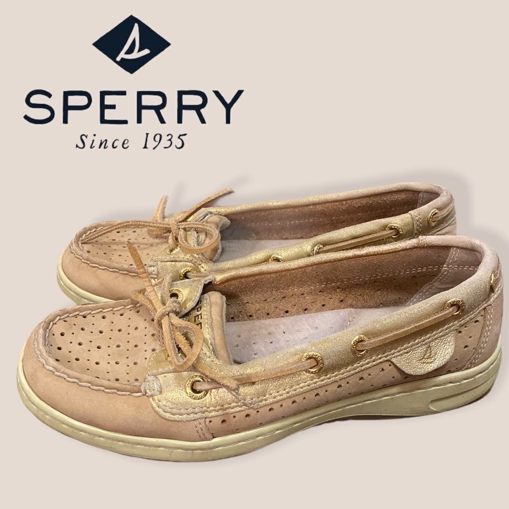 Sperry Angelfish Perf Stripe Boat Shoes 5.5